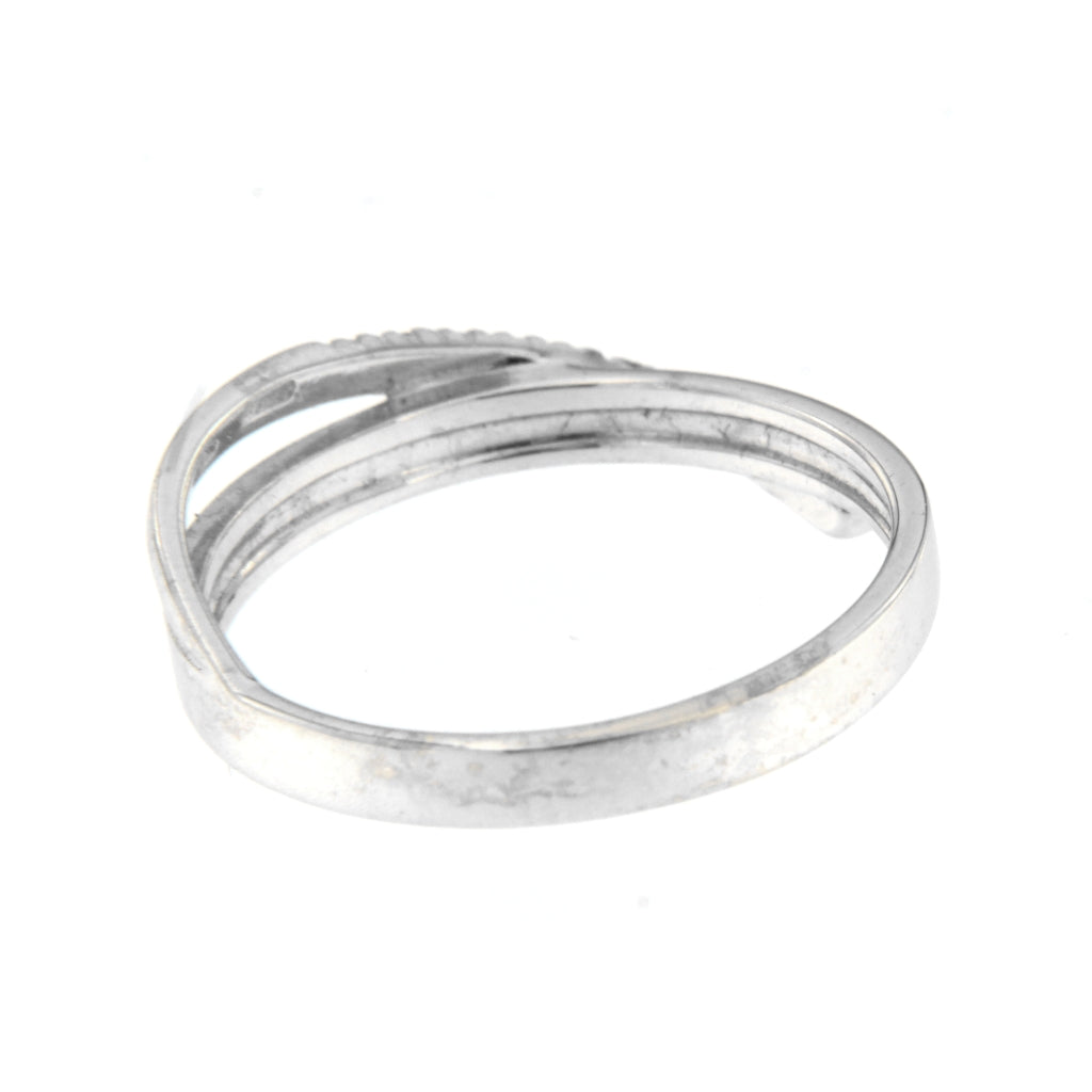 Anello Riviera Intreccio Diamanti da 0,01 CT
