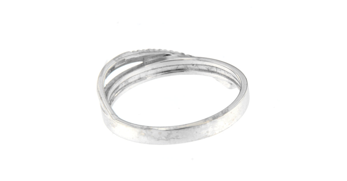 Anello Riviera Intreccio Diamanti da 0,01 CT