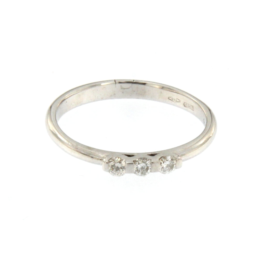 Anello Trilogy con Diamanti da 0.04 CT ( 0.12 CT Totali)