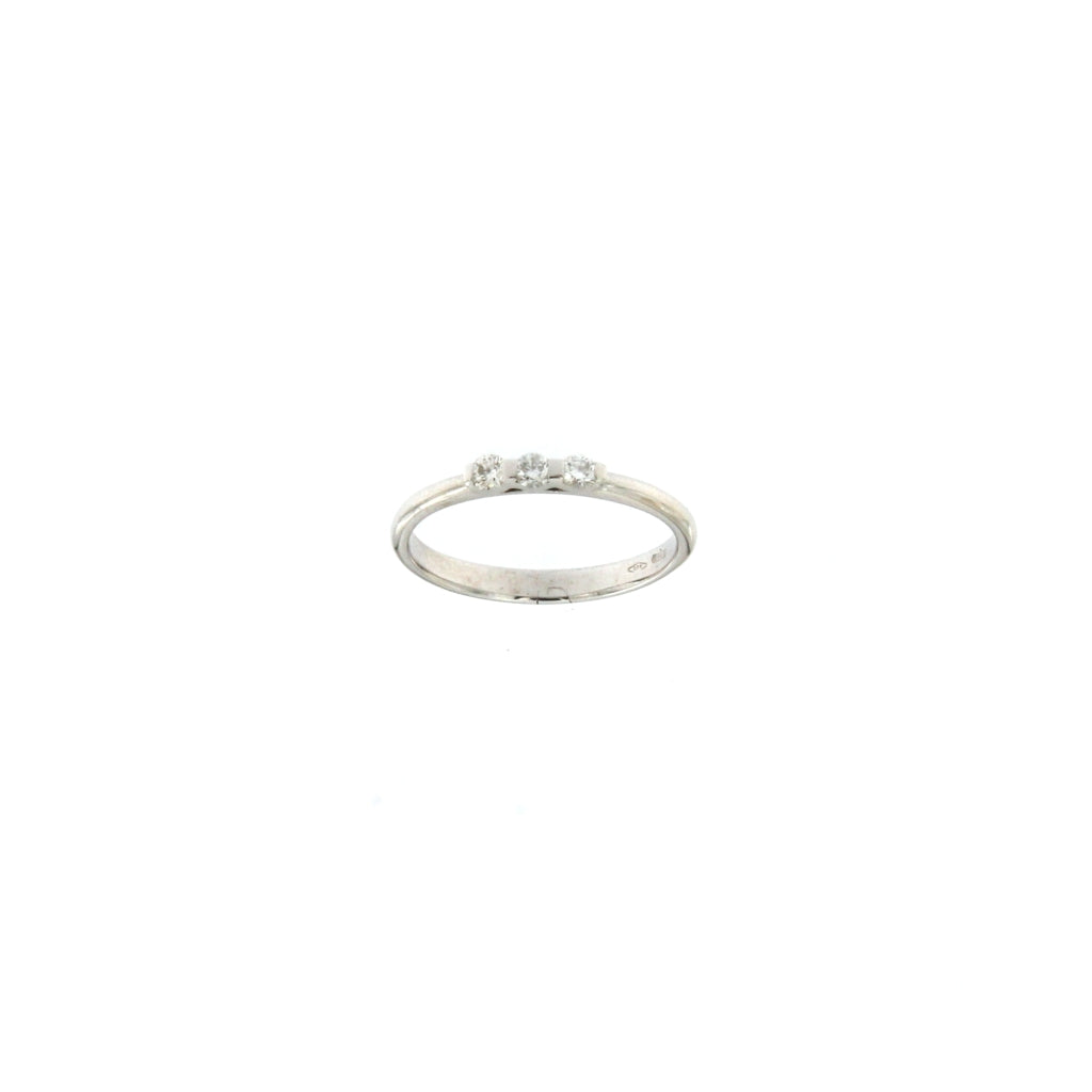 Anello Trilogy con Diamanti da 0.04 CT ( 0.12 CT Totali)