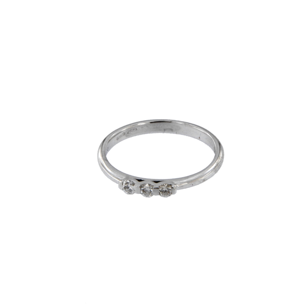 Anello Trilogy con Diamanti da 0.04 CT ( 0.12 CT Totali)