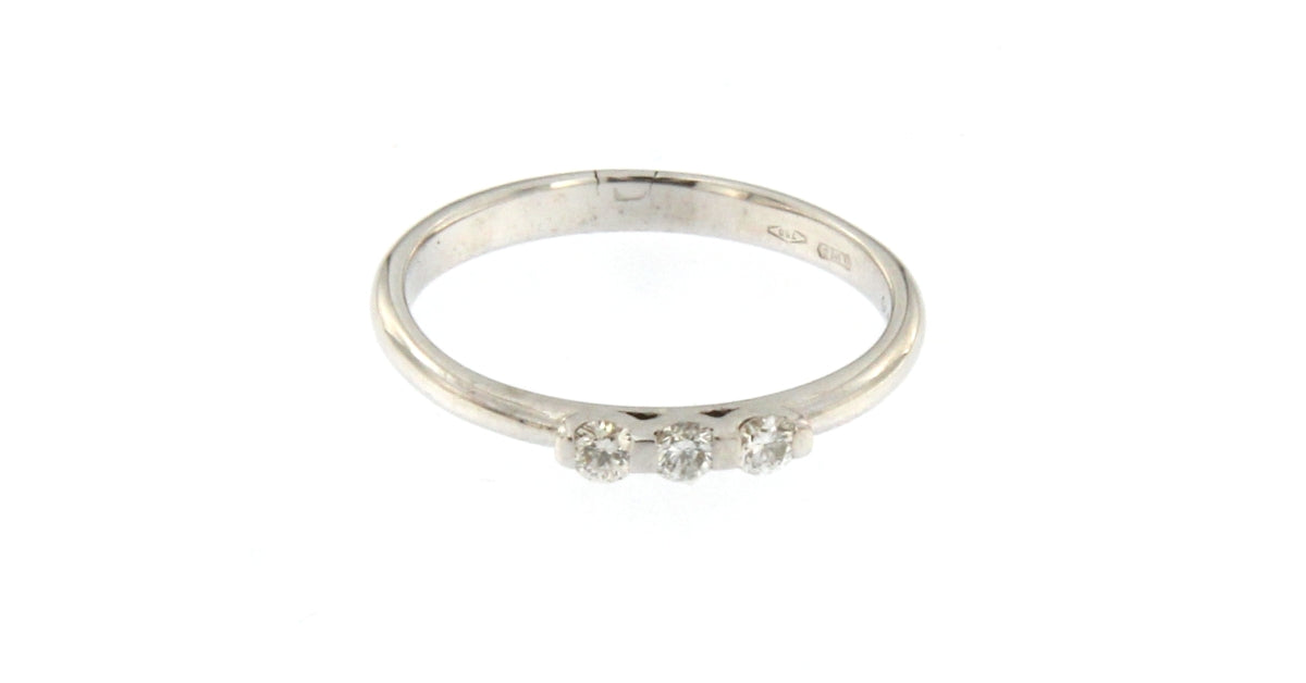 Anello Trilogy con Diamanti da 0.04 CT ( 0.12 CT Totali)
