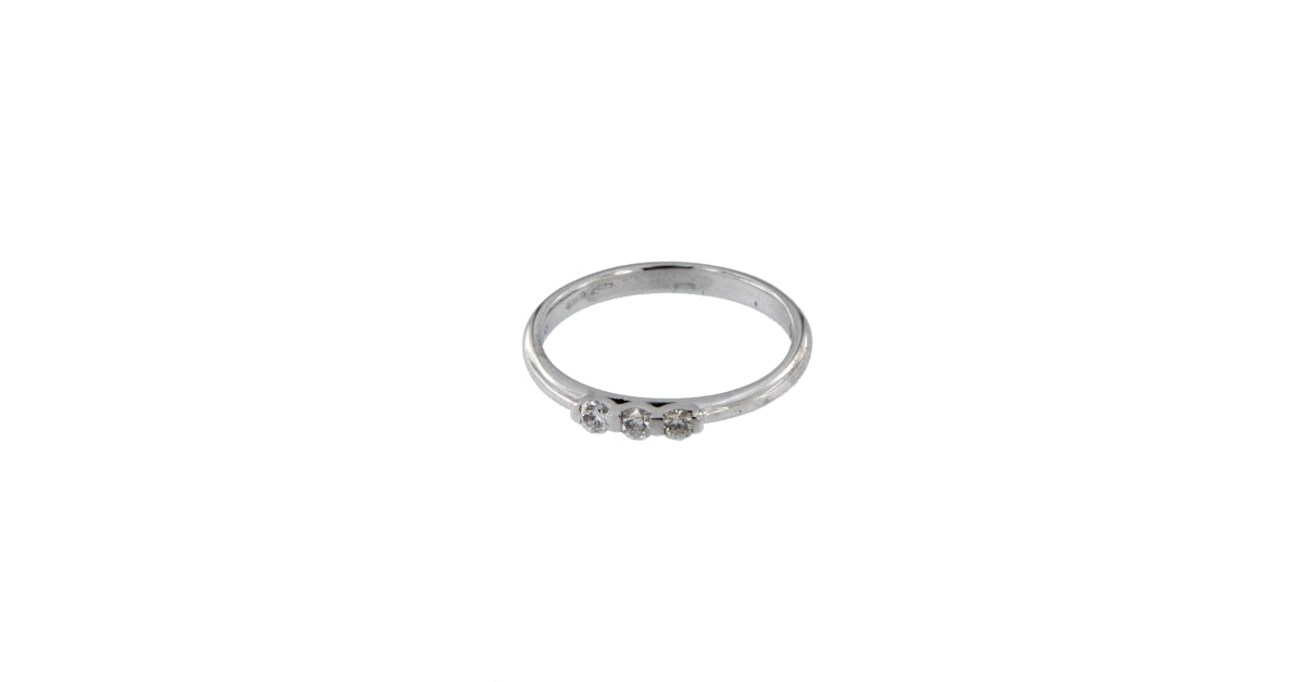 Anello Trilogy con Diamanti da 0.04 CT ( 0.12 CT Totali)