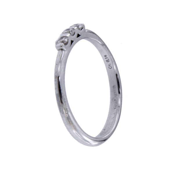 Anello Trilogy con Diamanti da 0.04 CT ( 0.12 CT Totali)