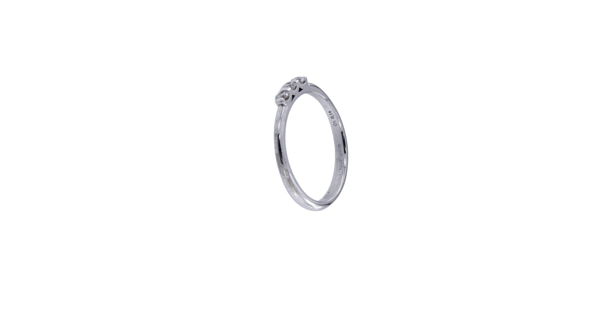 Anello Trilogy con Diamanti da 0.04 CT ( 0.12 CT Totali)