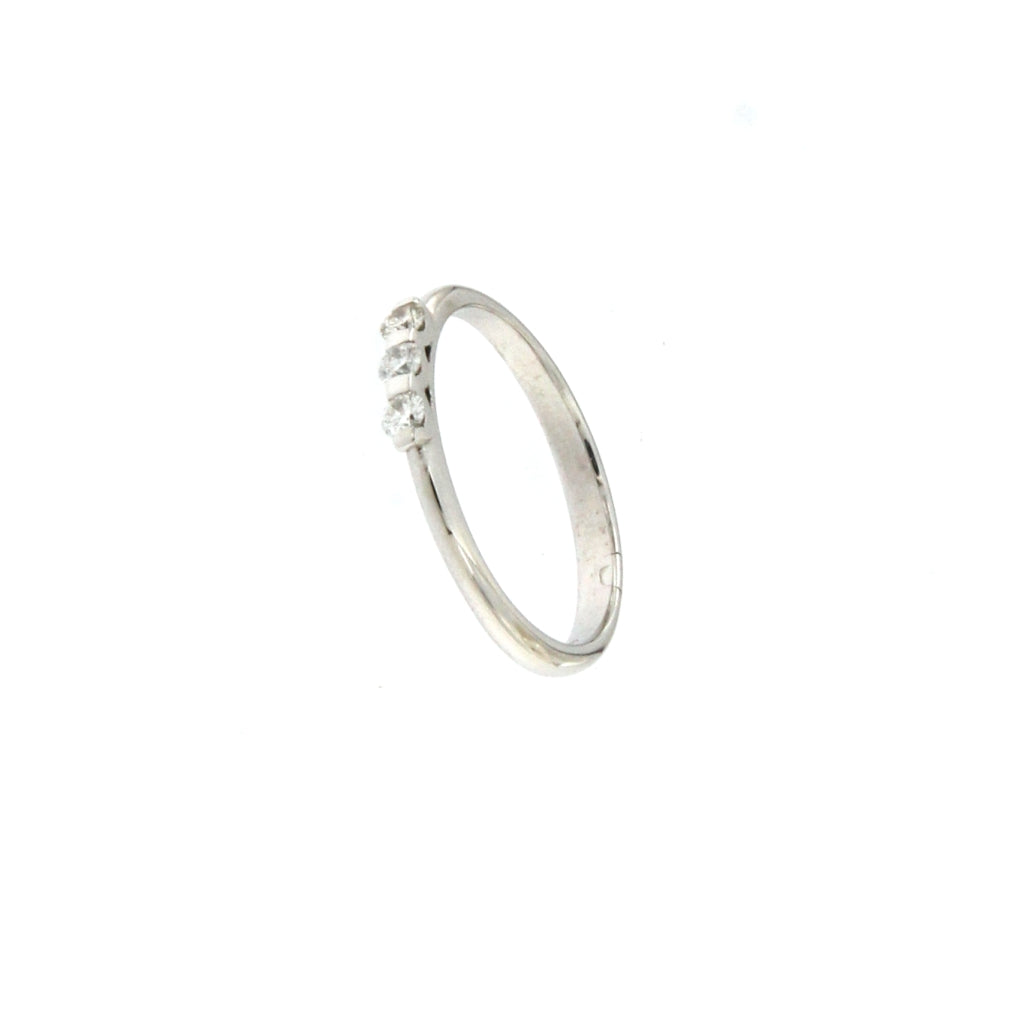 Anello Trilogy con Diamanti da 0.04 CT ( 0.12 CT Totali)