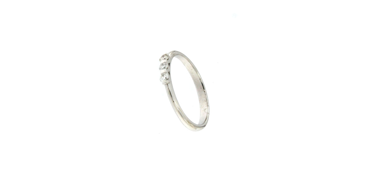 Anello Trilogy con Diamanti da 0.04 CT ( 0.12 CT Totali)