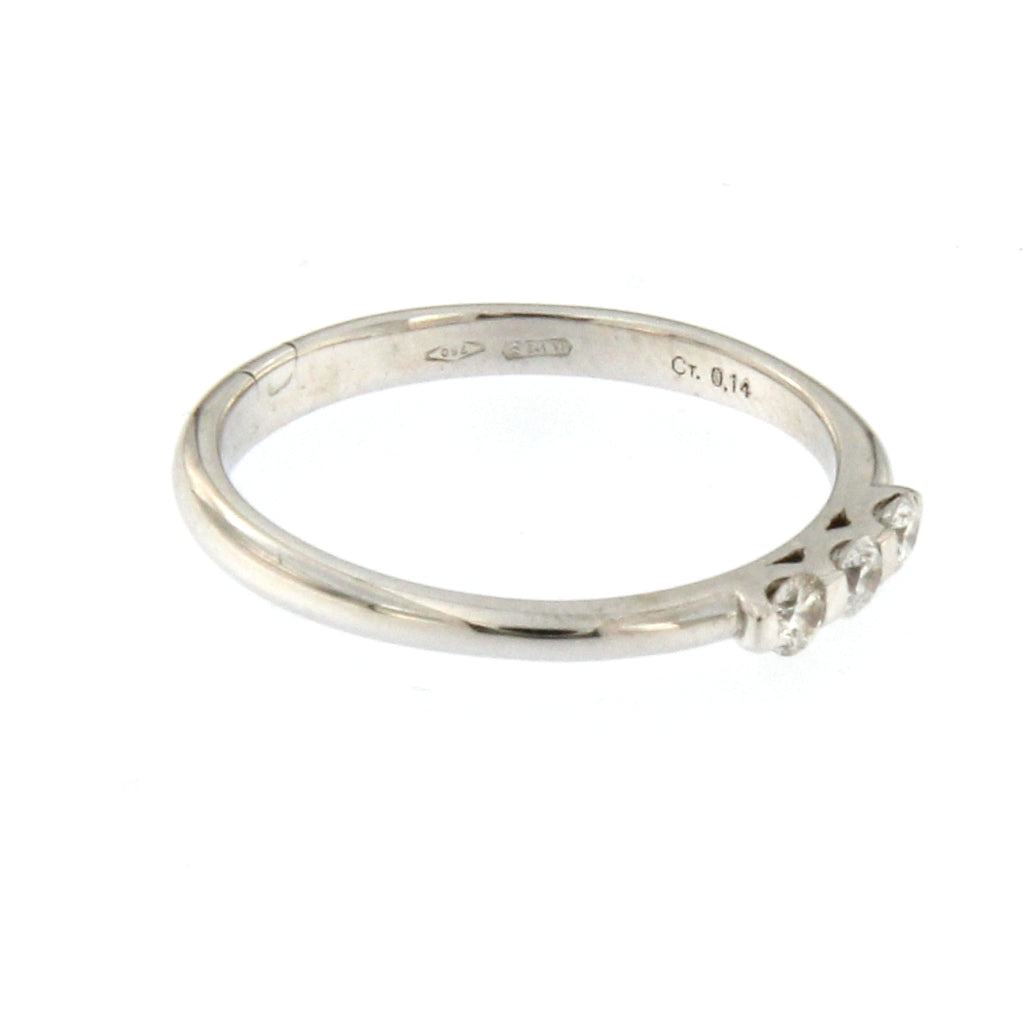 Anello Trilogy con Diamanti da 0.04 CT ( 0.12 CT Totali)