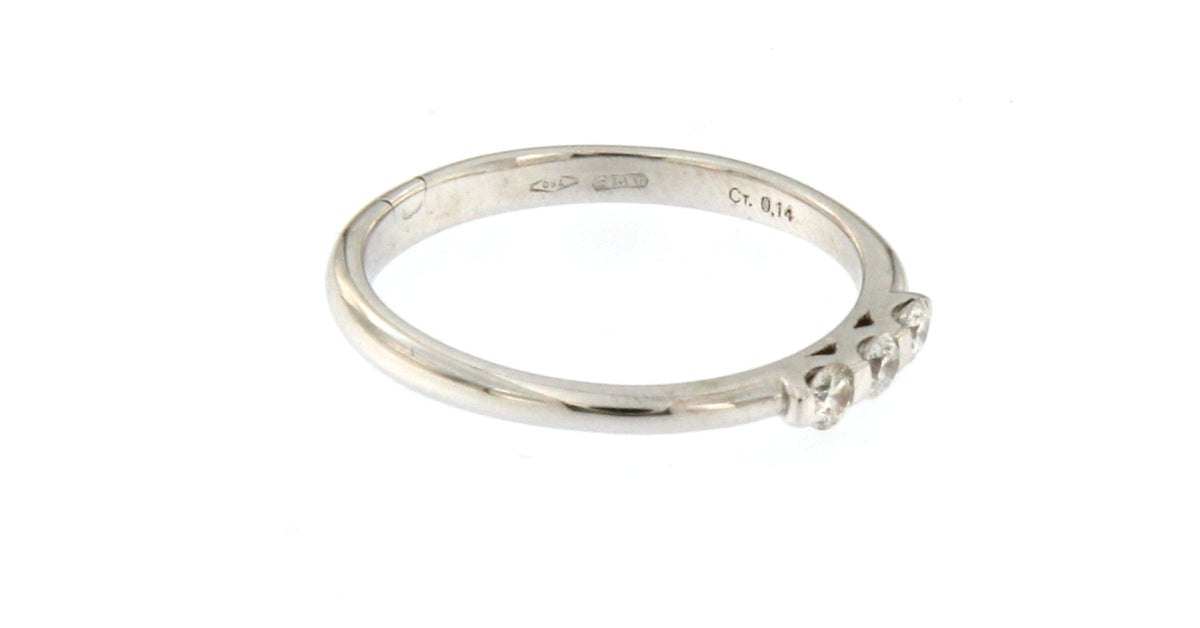 Anello Trilogy con Diamanti da 0.04 CT ( 0.12 CT Totali)