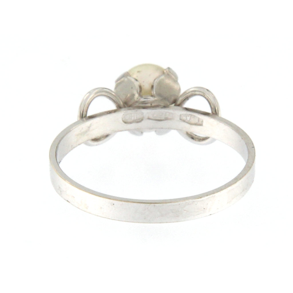 Anello Fiocco con Perla