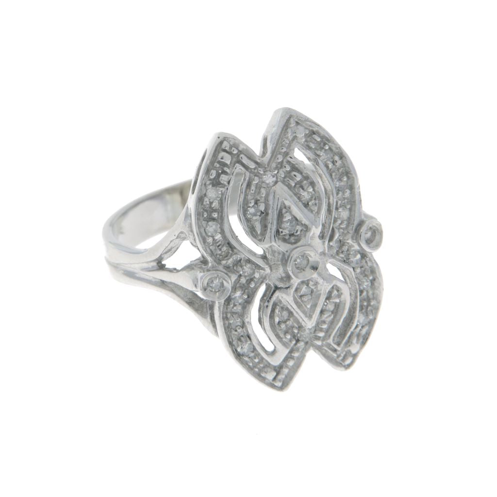 Anello Vintage anni 50 con pavè di diamanti