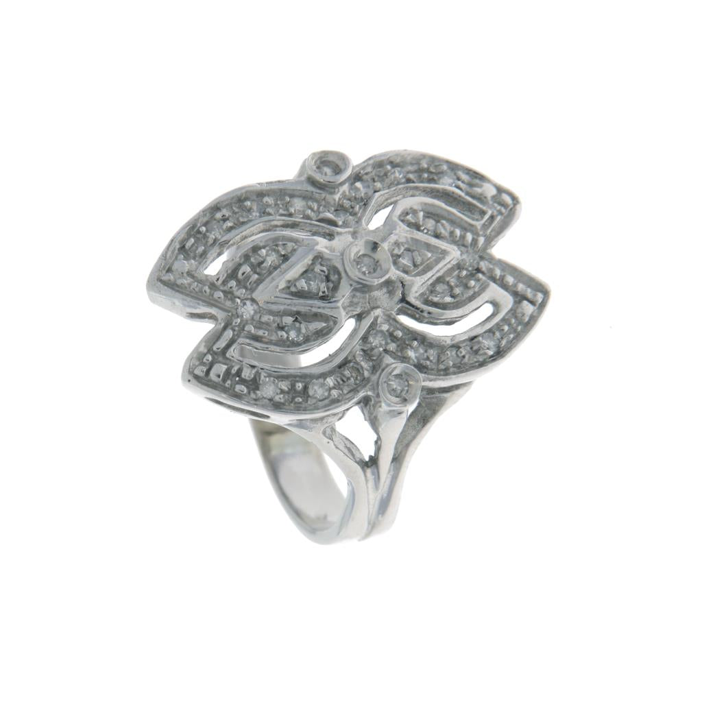 Anello Vintage anni 50 con pavè di diamanti
