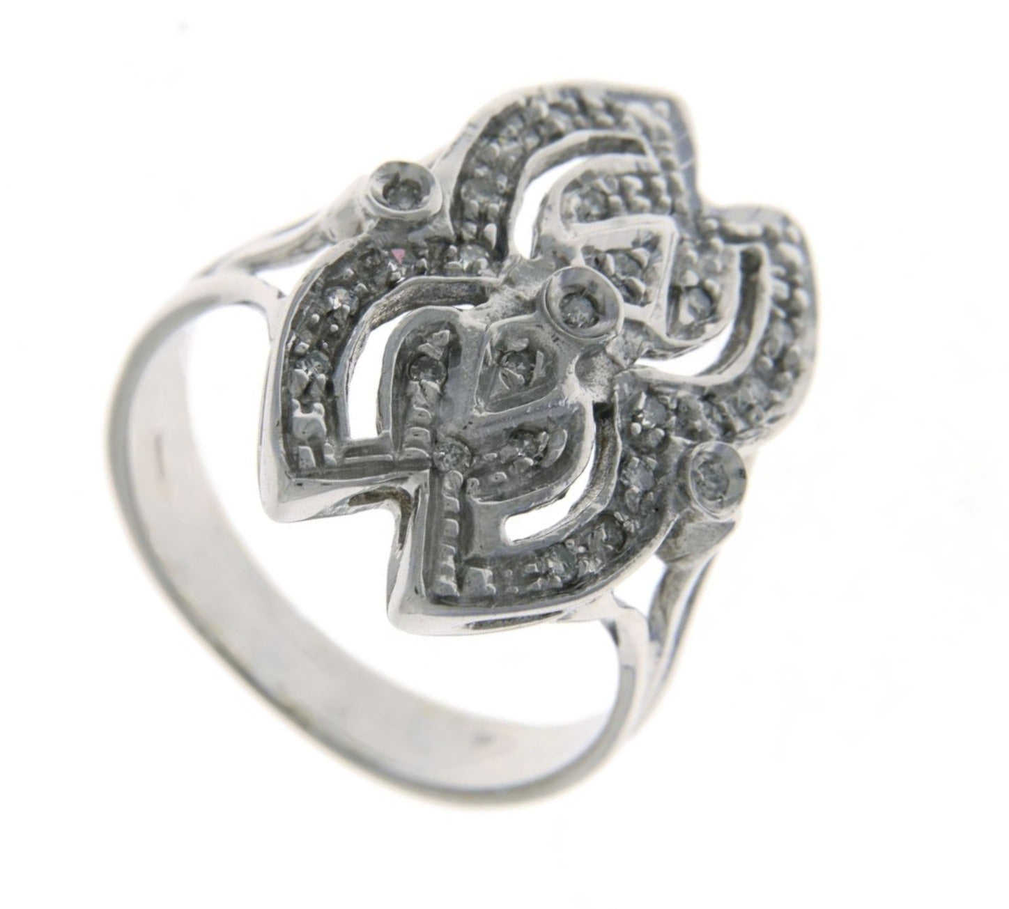 Anello Vintage anni 50 con pavè di diamanti