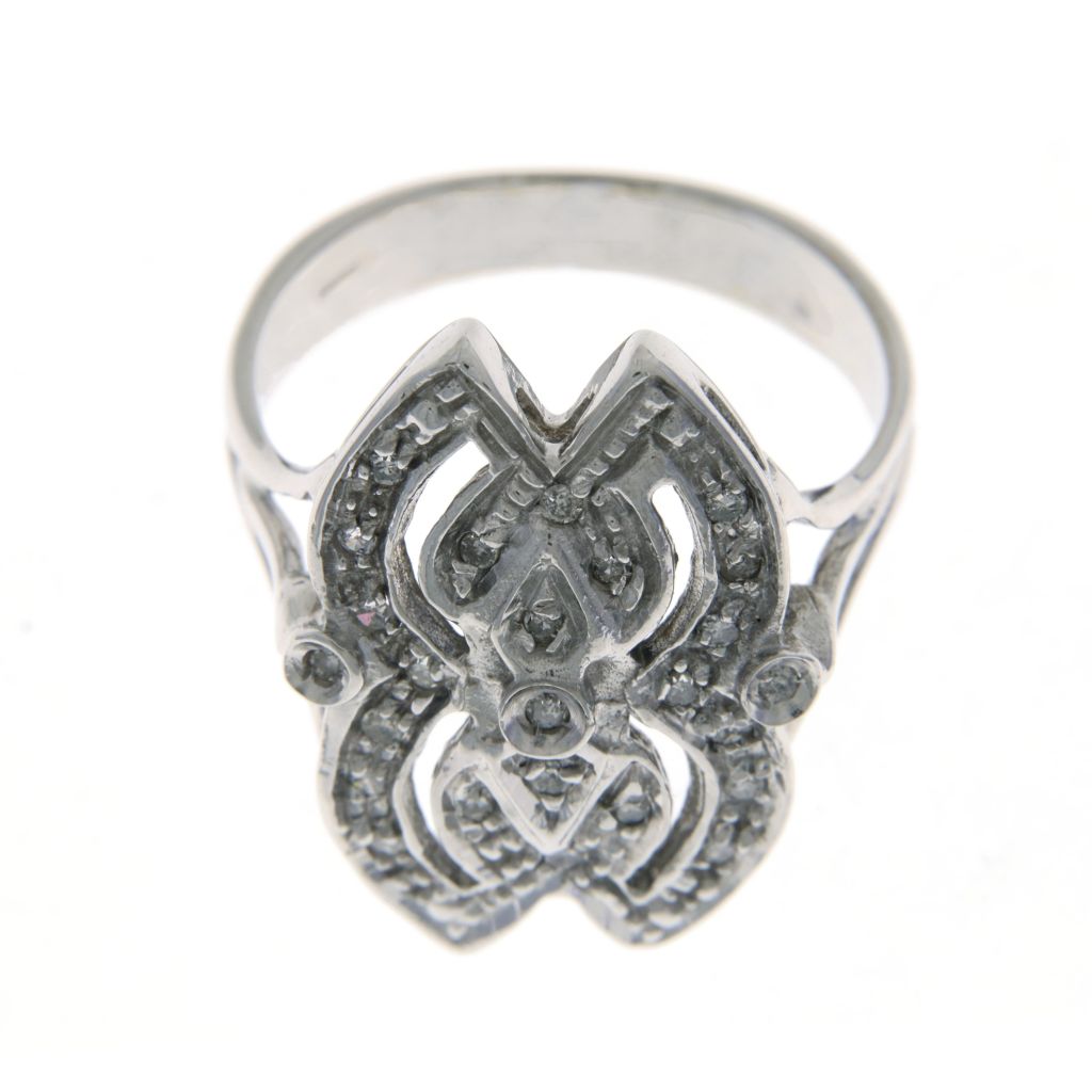 Anello Vintage anni 50 con pavè di diamanti