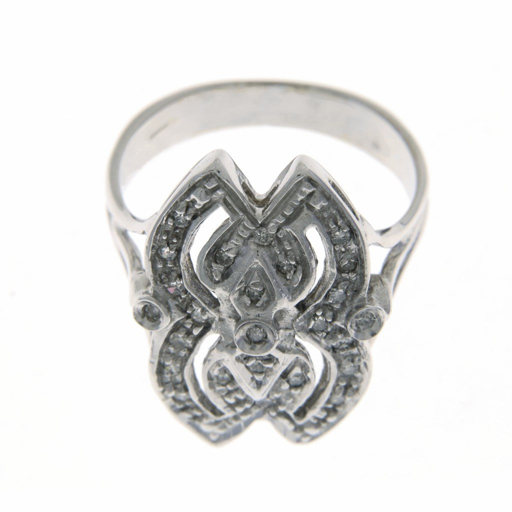 Anello Vintage anni 50 con pavè di diamanti
