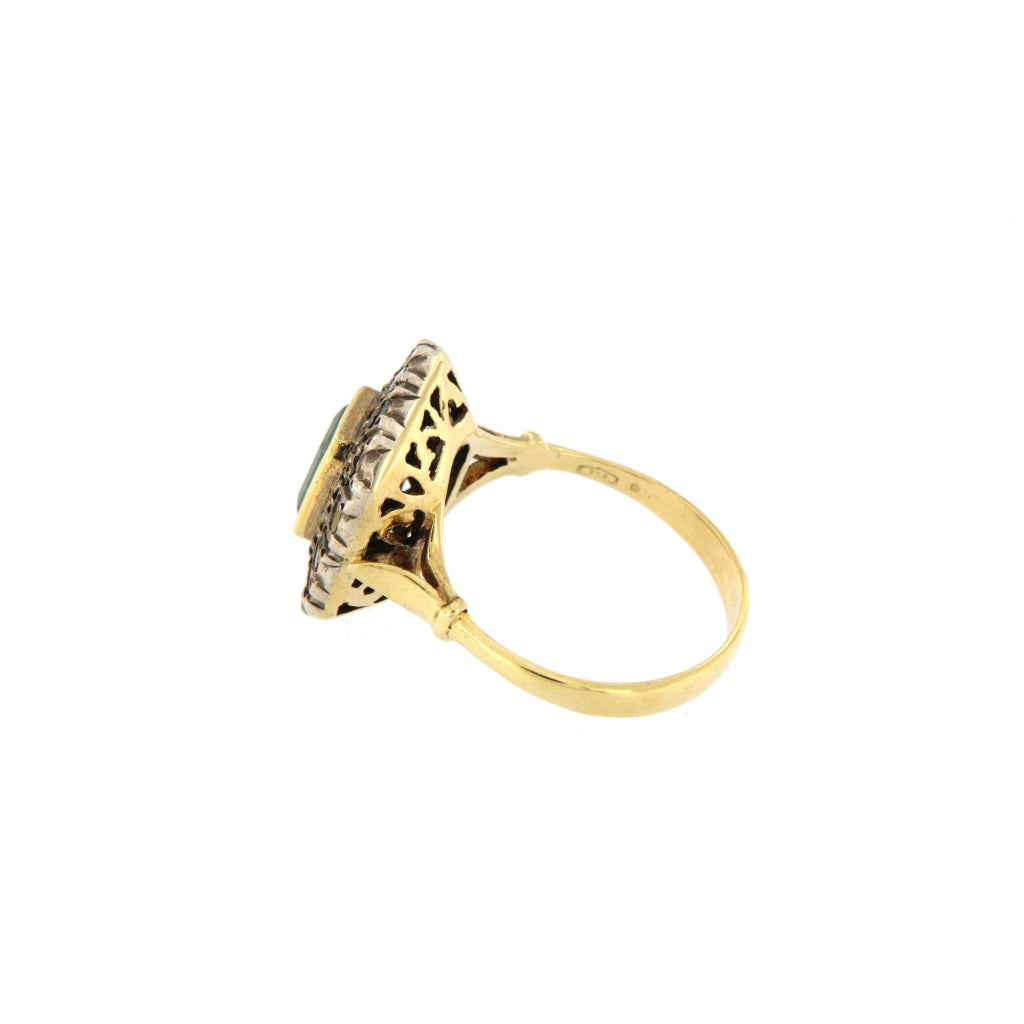 Anello Vintage con Smeraldo e Diamanti anni 40 (articolo non in saldo)