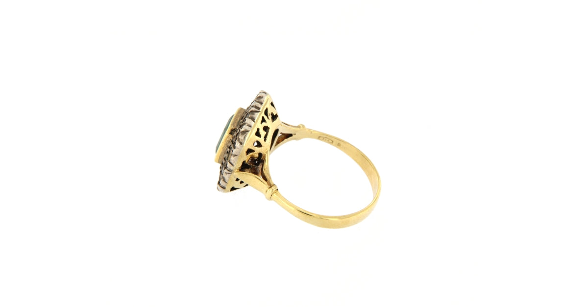 Anello Vintage con Smeraldo e Diamanti anni 40 (articolo non in saldo)