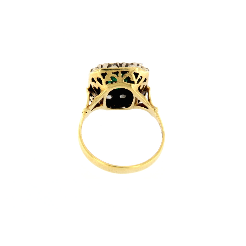 Anello Vintage con Smeraldo e Diamanti anni 40 (articolo non in saldo)