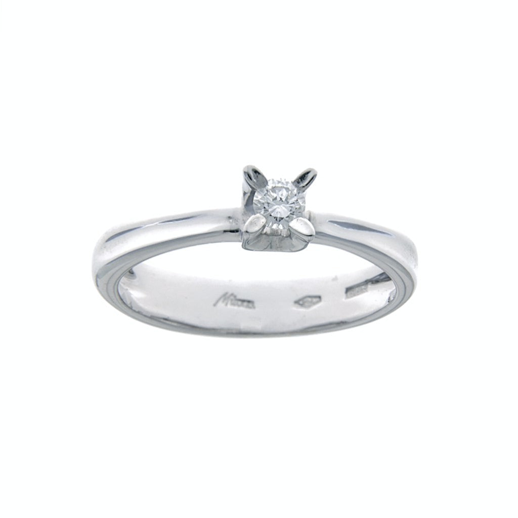 Miluna Anello Solitario con Diamante da 0,18 ct