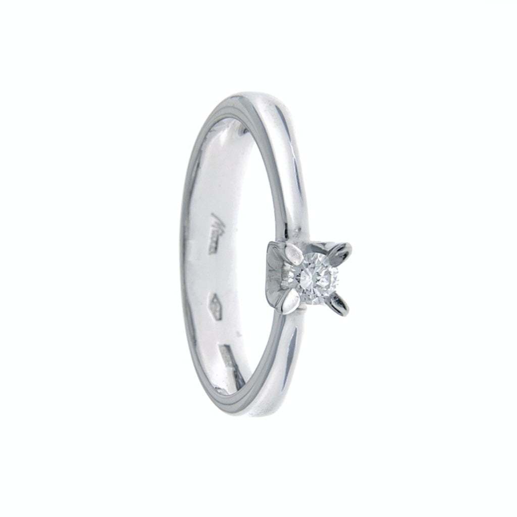 Miluna Anello Solitario con Diamante da 0,18 ct