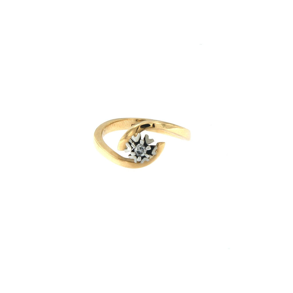 Anello Solitario Diamante da 0.09 CT