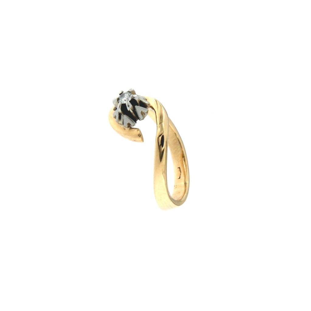 Anello Solitario Diamante da 0.09 CT