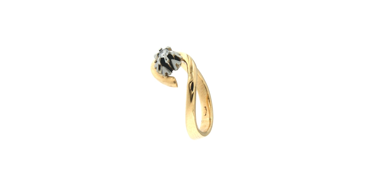 Anello Solitario Diamante da 0.09 CT
