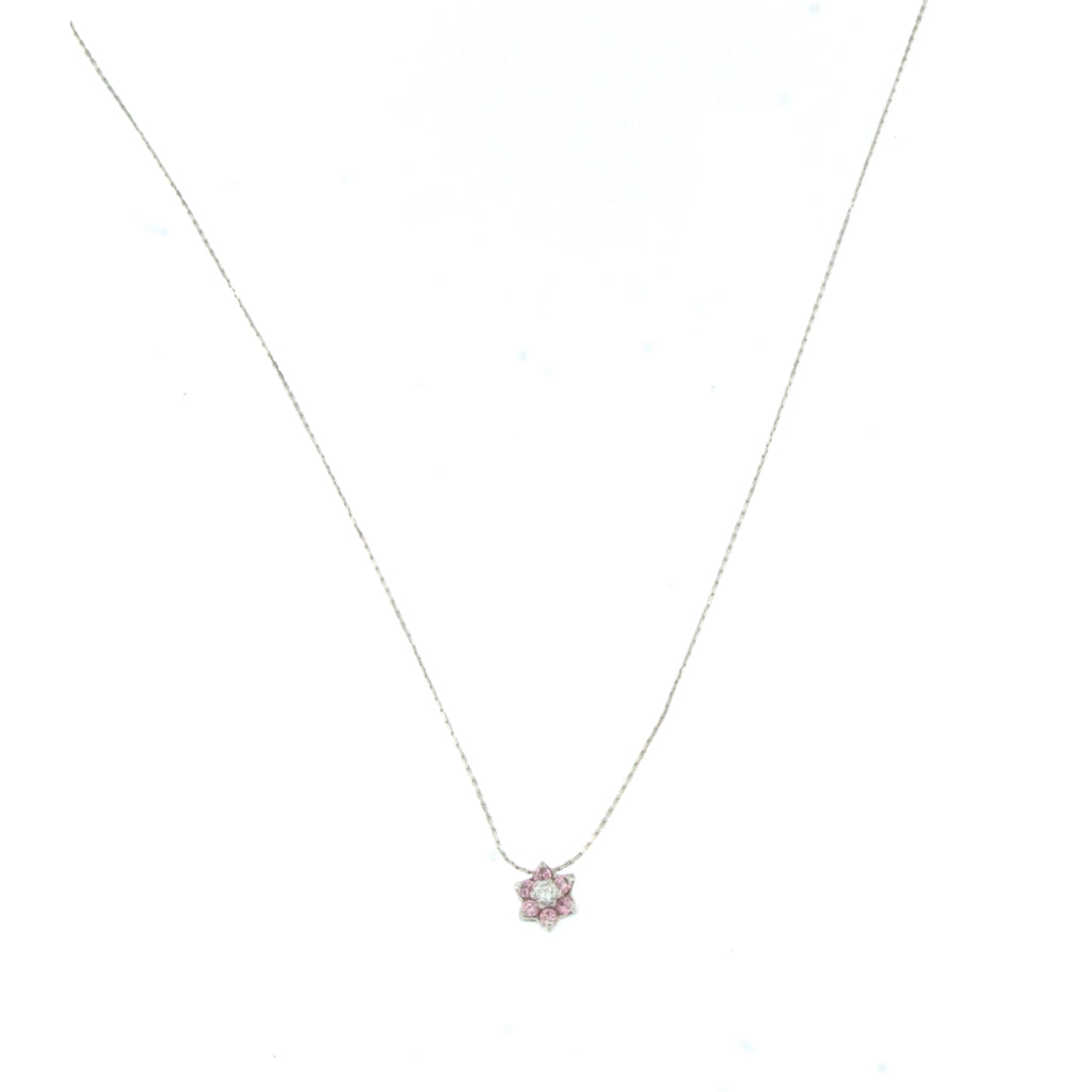 Collana Serpe con Fiore Rosa