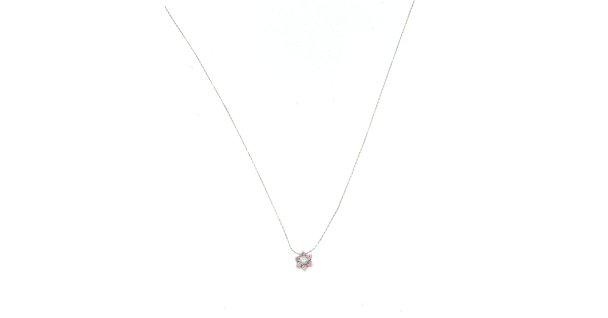 Collana Serpe con Fiore Rosa