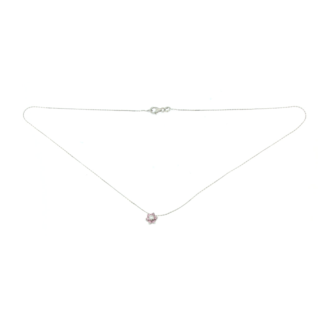 Collana Serpe con Fiore Rosa