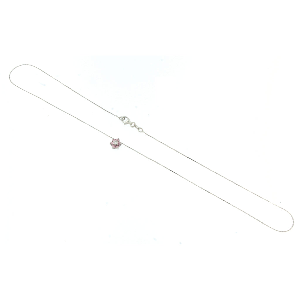 Collana Serpe con Fiore Rosa