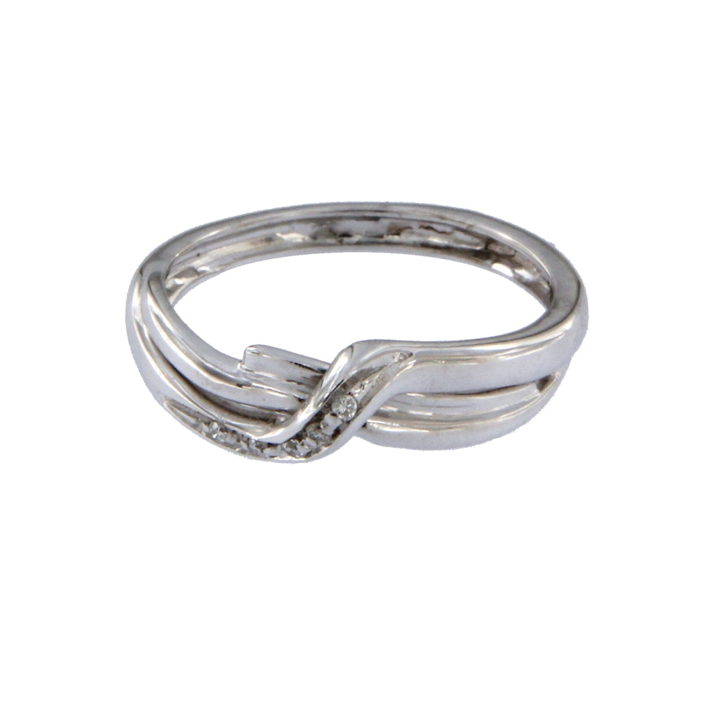 Anello Intreccio con Diamanti da 0.01 CT