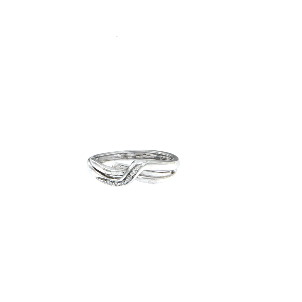 Anello Intreccio con Diamanti da 0.01 CT
