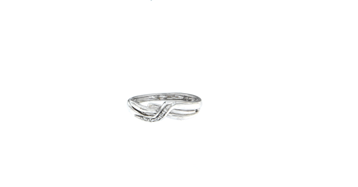 Anello Intreccio con Diamanti da 0.01 CT