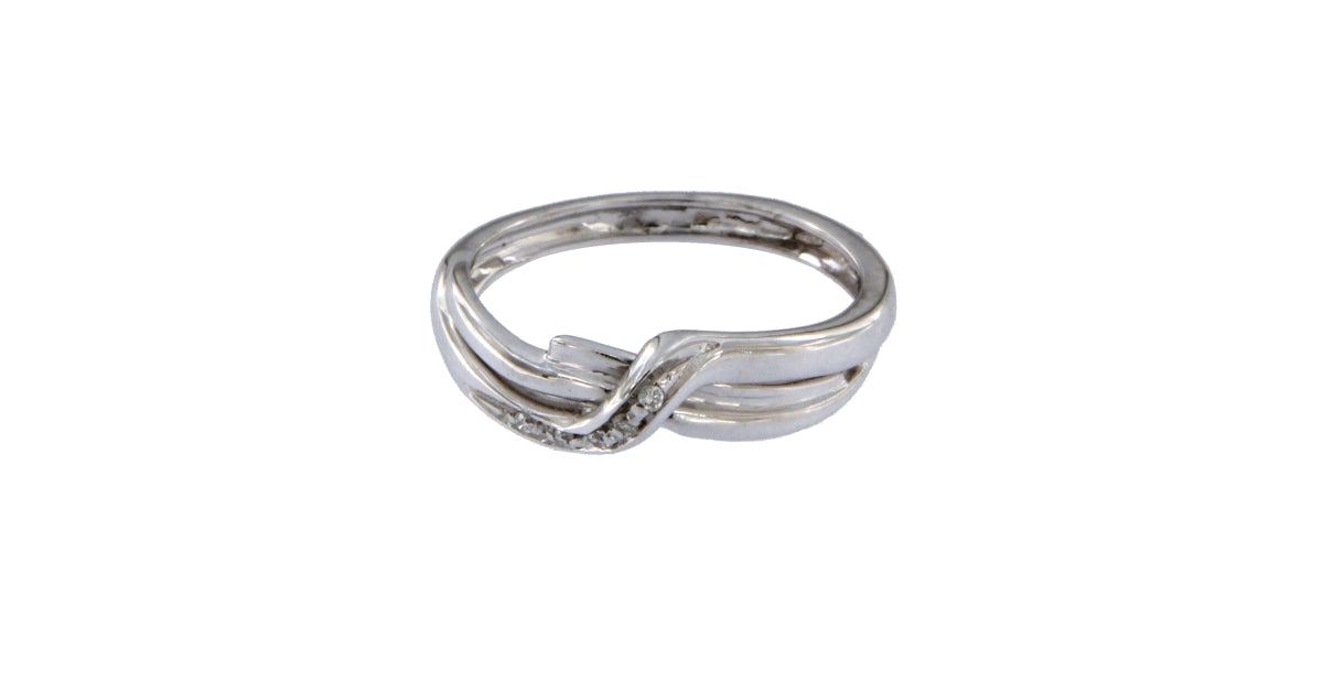 Anello Intreccio con Diamanti da 0.01 CT