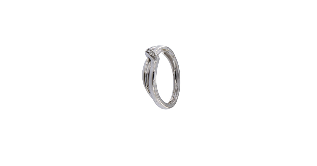Anello Intreccio con Diamanti da 0.01 CT