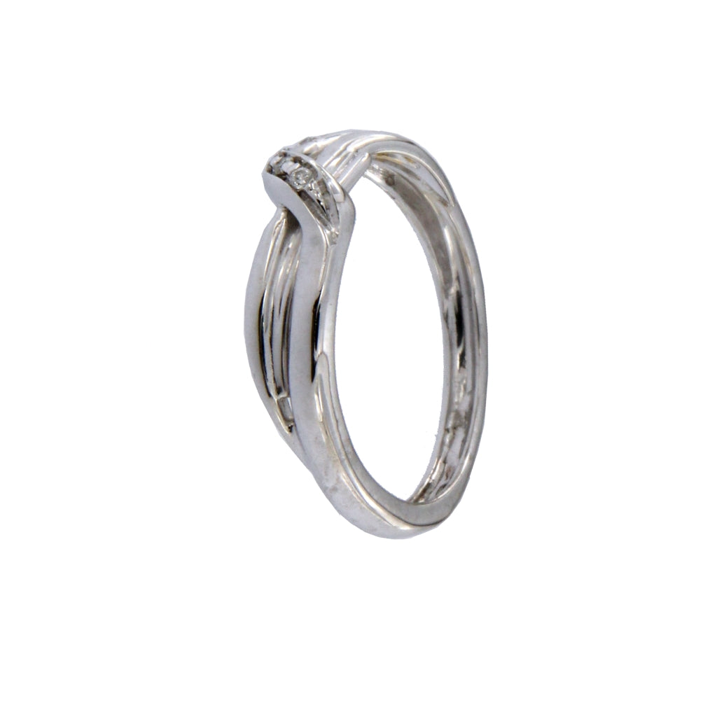 Anello Intreccio con Diamanti da 0.01 CT