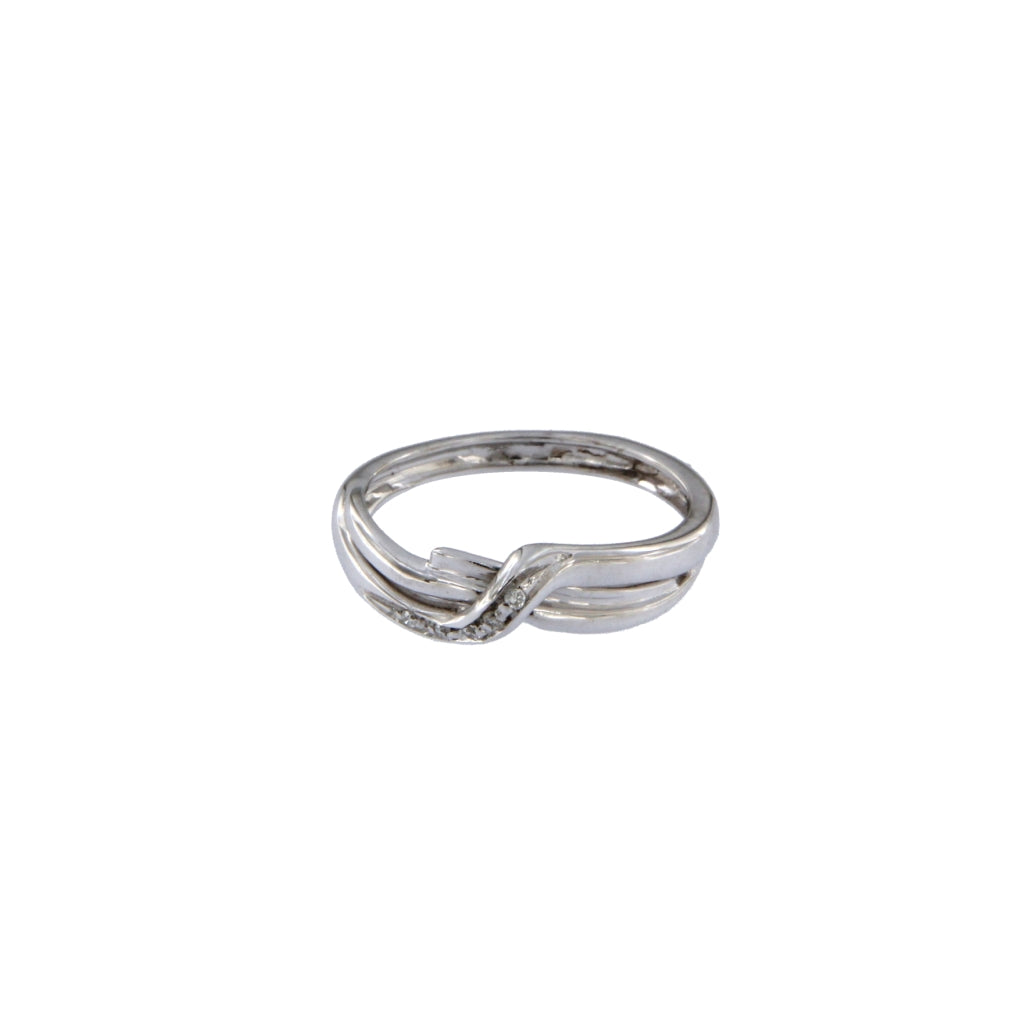 Anello Intreccio con Diamanti da 0.01 CT