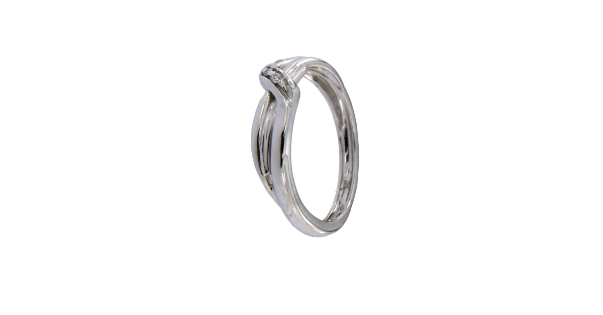 Anello Intreccio con Diamanti da 0.01 CT