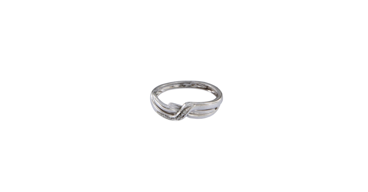 Anello Intreccio con Diamanti da 0.01 CT