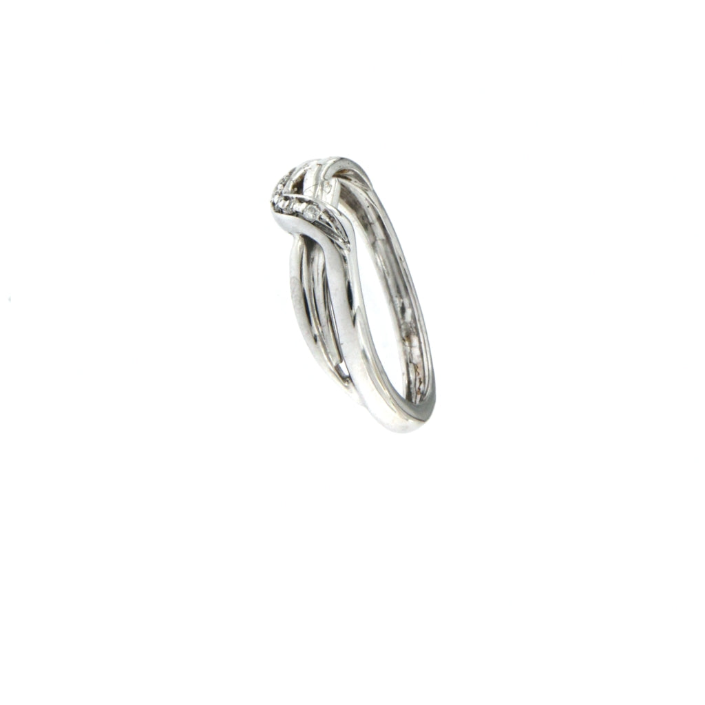 Anello Intreccio con Diamanti da 0.01 CT