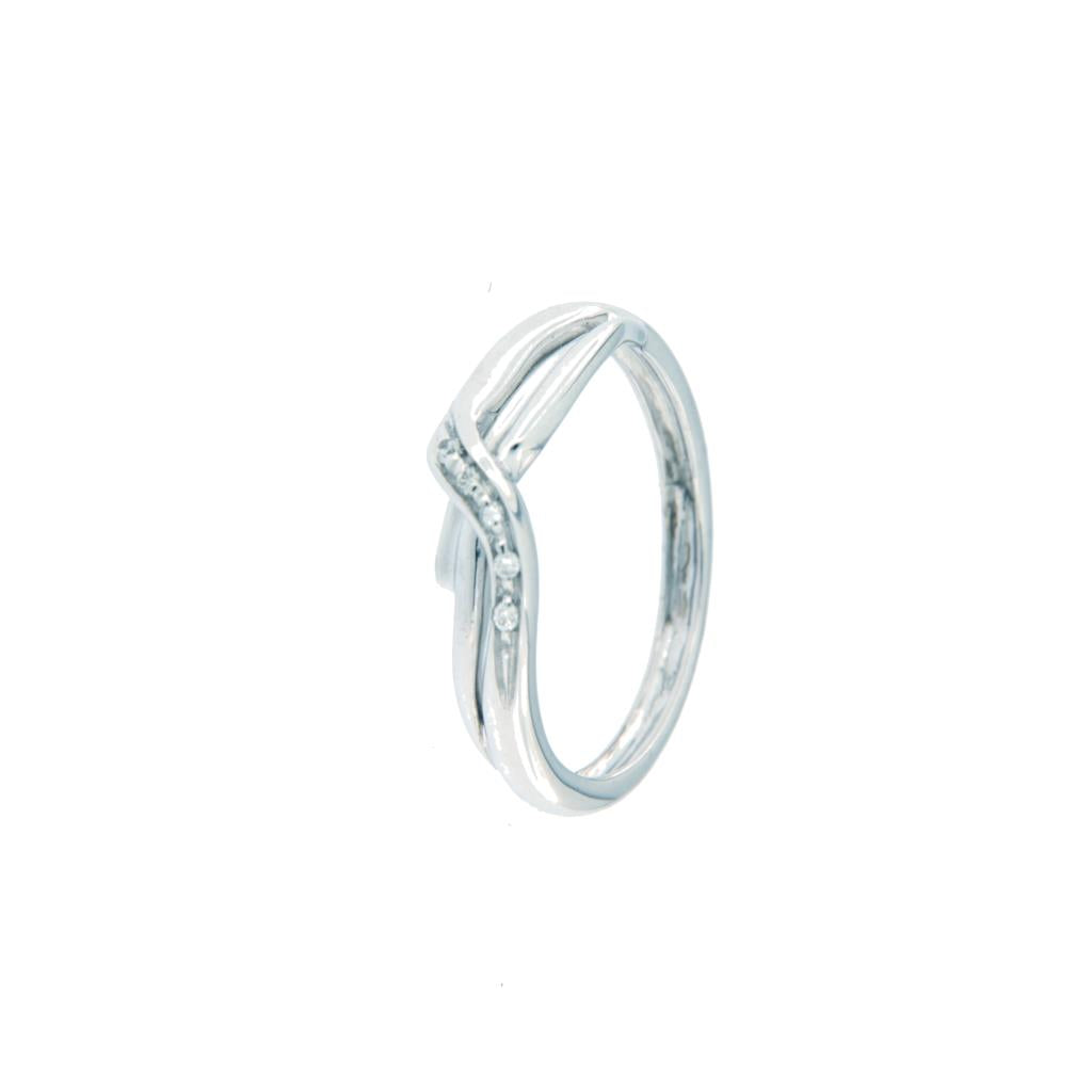 Anello Intreccio con Diamanti da 0.01 CT