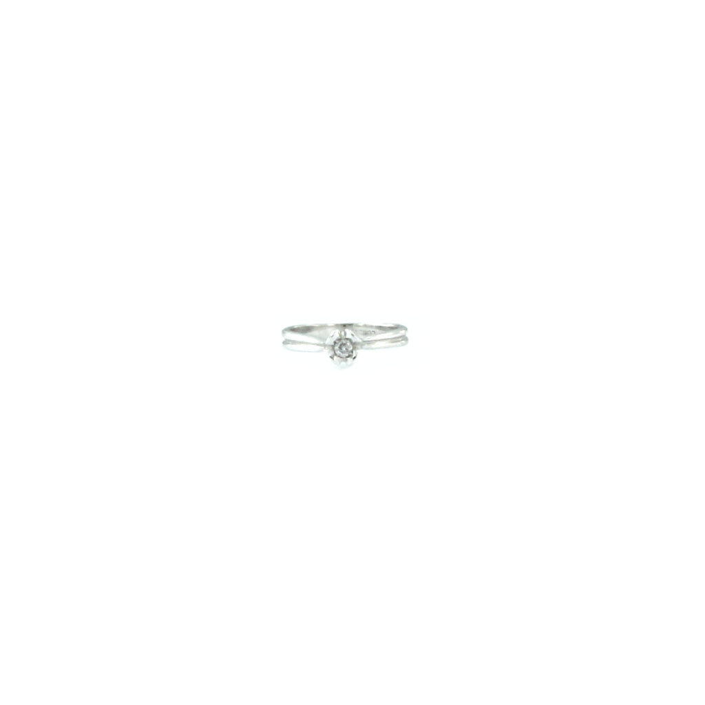 Comete Anello Solitario a Fiore