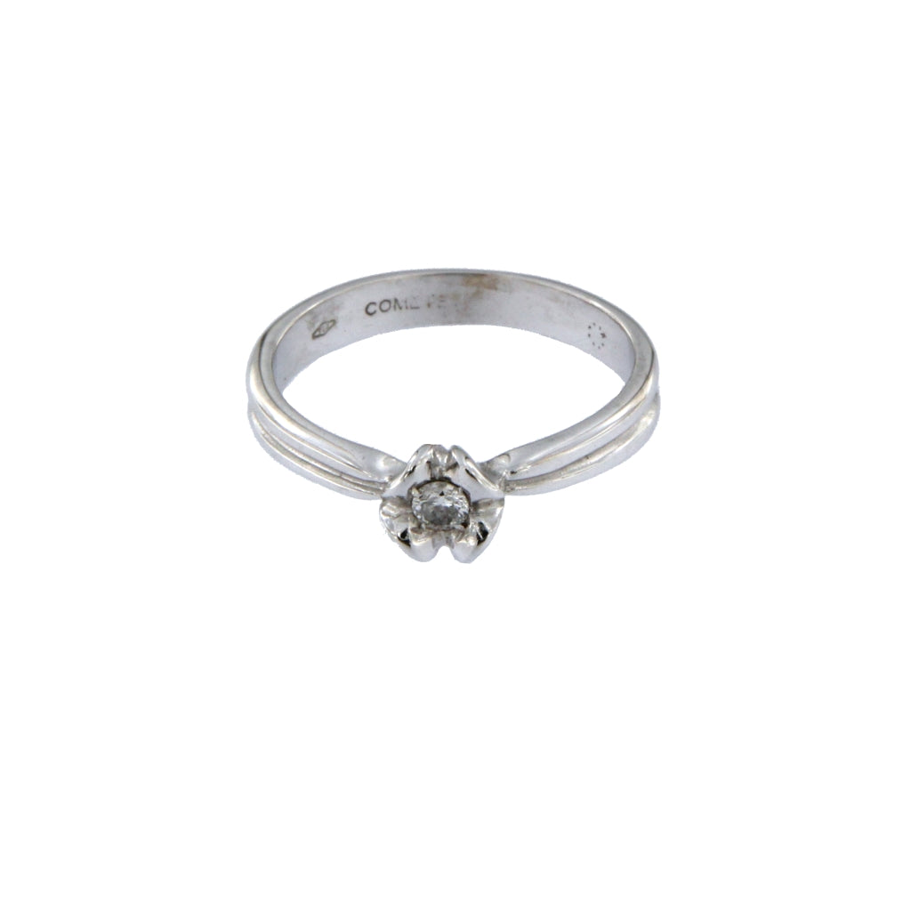 Comete Anello Solitario a Fiore