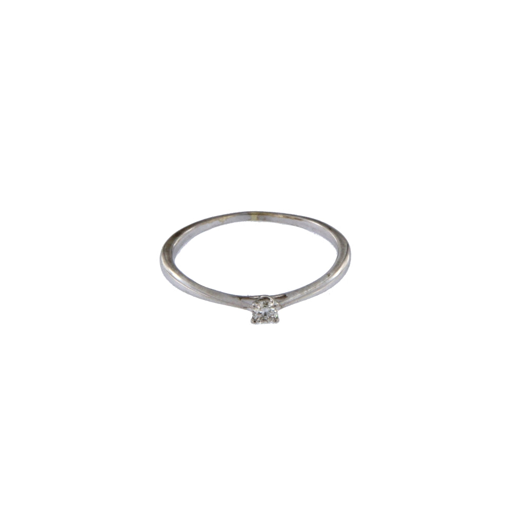 Anello Solitario Pietra Bianca