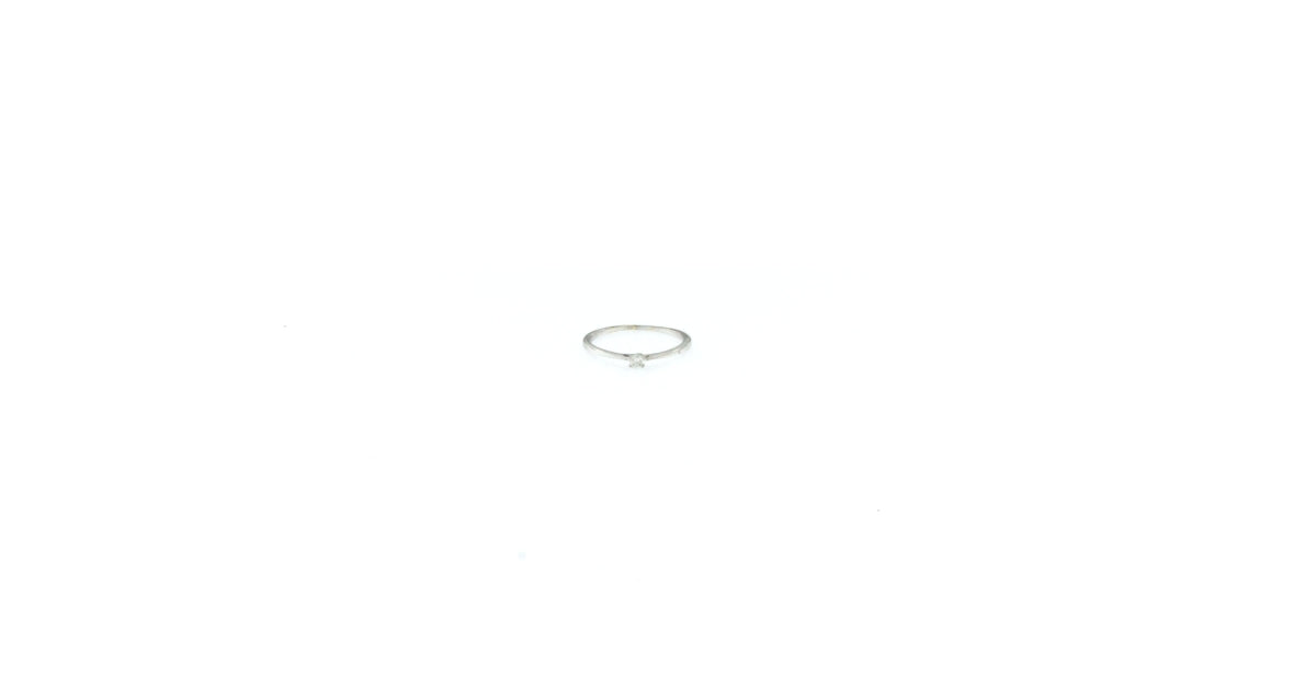Anello Solitario Pietra Bianca