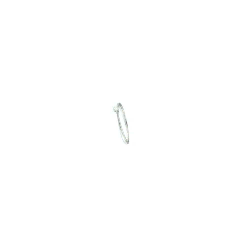 Anello Solitario Pietra Bianca