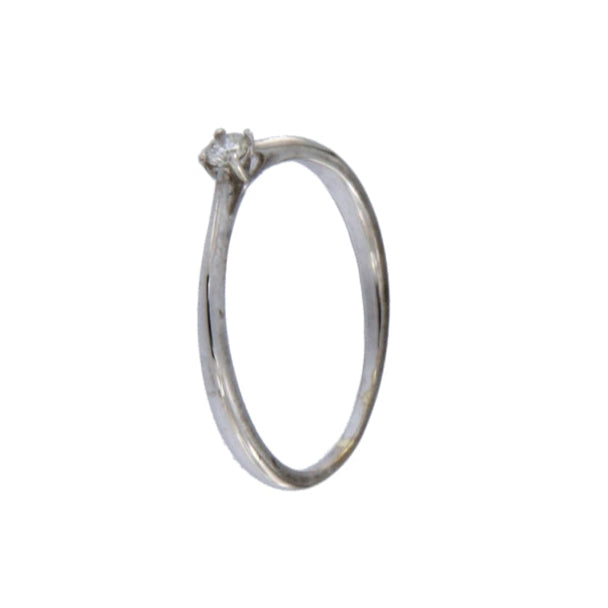 Anello Solitario Pietra Bianca