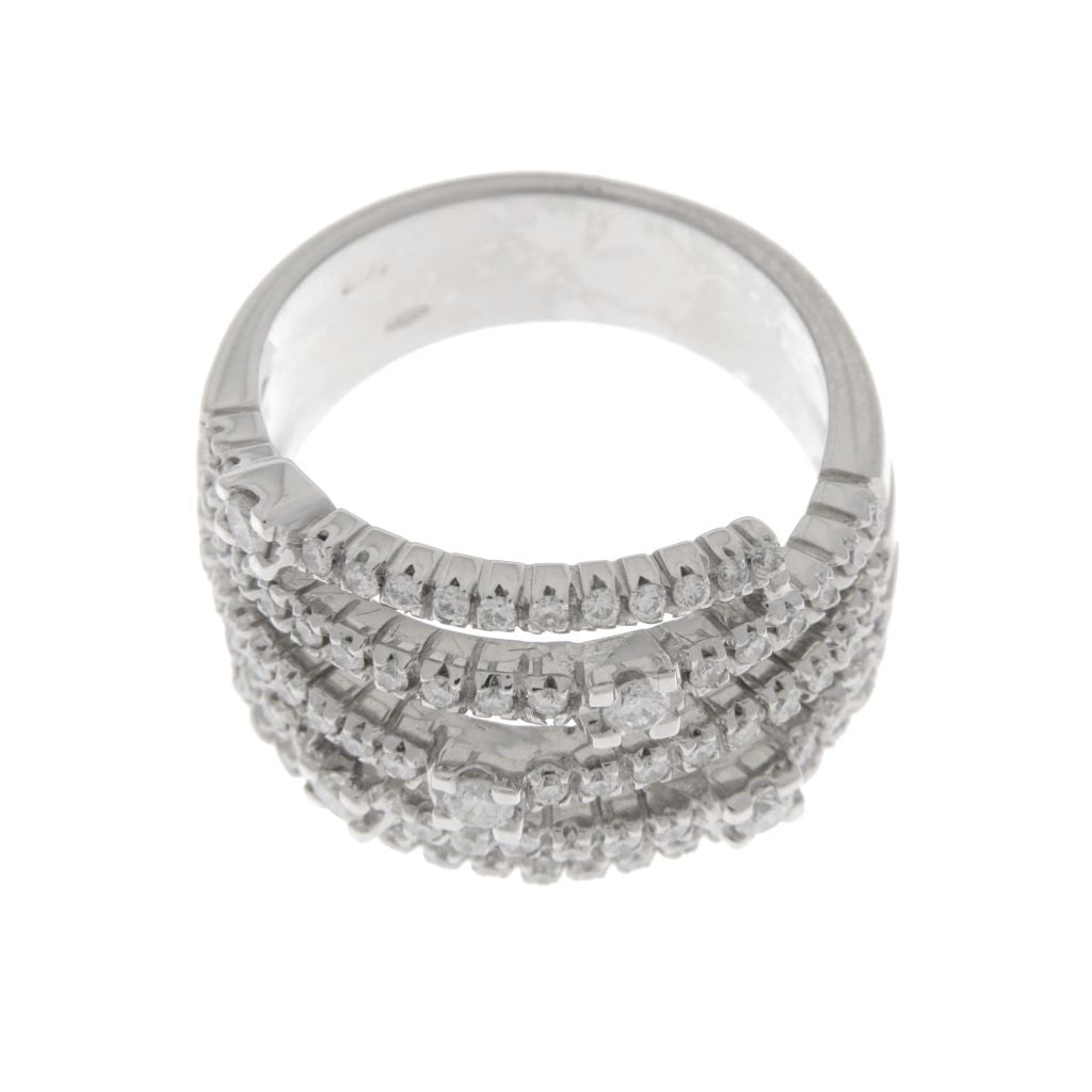 Anello Spirale con Diamanti e Stelle di Diamanti (articolo non in saldo)