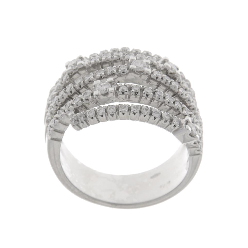 Anello Spirale con Diamanti e Stelle di Diamanti (articolo non in saldo)